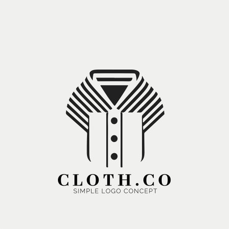 Clothing logo design template. Luxury shirt icon vector illustration.のイラスト素材