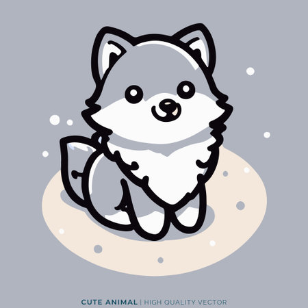 Cute cartoon dog. Vector illustration. Can be used as a greeting card, poster, print for t-shirtのイラスト素材