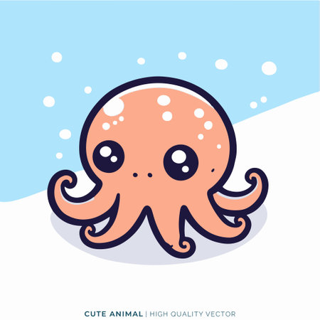 Cute octopus. Vector illustration. Cute cartoon style.のイラスト素材