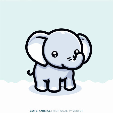 Cute elephant in the clouds. Vector illustration. eps 10のイラスト素材
