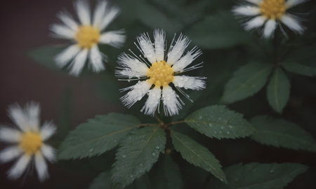 Beautiful white flowers in the garden, Thailand. Selective focus.の素材