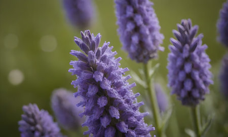 Lavender flowers blooming in the garden. Selective focus.の素材