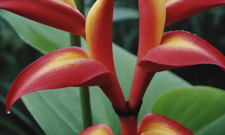 Heliconia flower,Gran Canaria,Spain,Europeの素材
