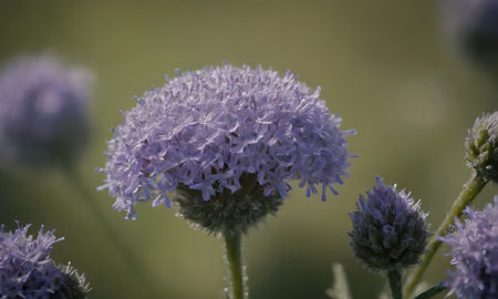 purple flower in the meadow, nature series, macro photoの写真素材