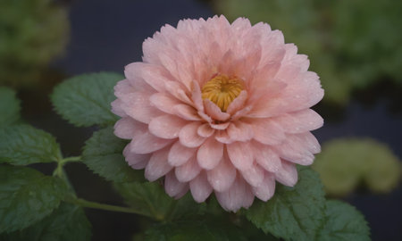 Beautiful pink dahlia flower in the garden, stock photoの写真素材