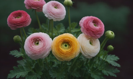 Ranunculus (persian buttercup, Persian buttercup)の写真素材