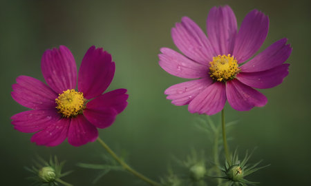 Cosmos flowers in the garden. Cosmos is a genus of flowering plants in the family Asteraceae.の写真素材