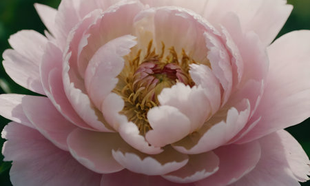 Beautiful pink peony flower in the garden. Close up.の写真素材