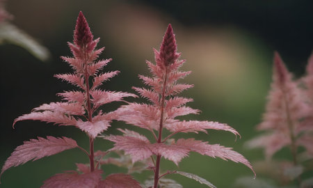 Close-up of red amaranth leaves. Selective focus.の写真素材