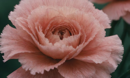 Carnation flower in the garden, closeup of pink flowerの写真素材