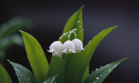 Lily of the valley (Convallaria majalis)の写真素材