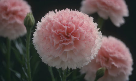 Close up of pink carnation flowers in the garden, stock photoの写真素材