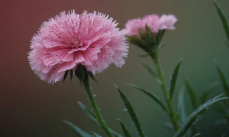 pink flower in the garden - soft focus with shallow DOFの写真素材