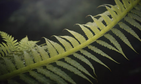 Fern leaves in the rainforest, shallow depth of field.の写真素材