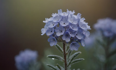 Hydrangea macrophylla flower in the garden with dewの写真素材