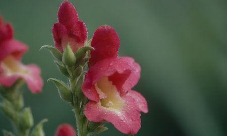 Flower of a red snapdragon (Antirrhinum)
