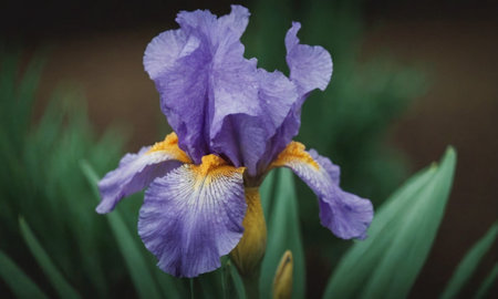 purple iris flower in the garden - vintage effect style picturesの写真素材