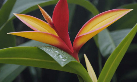 Heliconia, Strelitzia reginae, flowerの写真素材