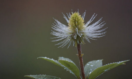 A closeup of a flower with water droplets on it.の写真素材