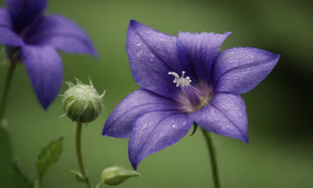 Bellflower (Platycodon grandiflorus)の写真素材