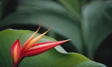 Heliconia is a genus of flowering plants in the Rubiaceae family.の写真素材