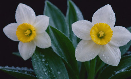 Narcissus is a genus of flowering plants.の写真素材