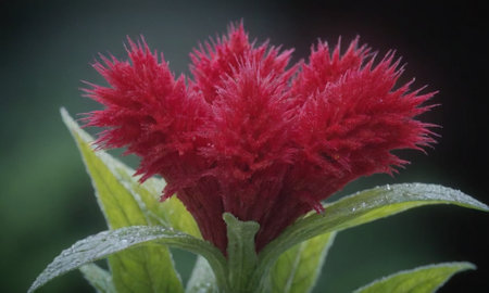 Celosia argentea Linn flower in the gardenの写真素材