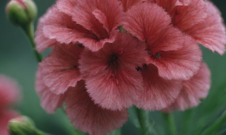 Close up of a pink carnation flower (Dianthus chinensis)の写真素材
