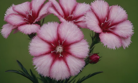 Carnation (Dianthus barbatus) flowers in bloomの写真素材