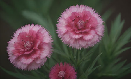 Dianthus chinensis, Chinese dianthus, Pink Dianthus chinensisの写真素材