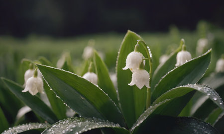 Lily of the valley (Convallaria majalis)の写真素材
