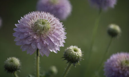 purple flower in the garden, soft focus and shallow DOFの写真素材