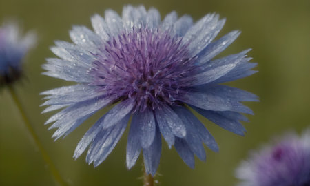Cornflower (Centaurea cyanus) close-upの写真素材