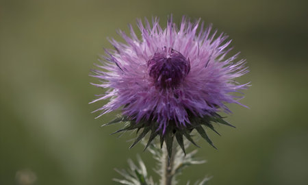 Thistle - Latin name - Carduus acanthoidesの写真素材