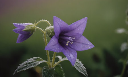 Campanula grandiflora, bellflower, bellflowerの写真素材