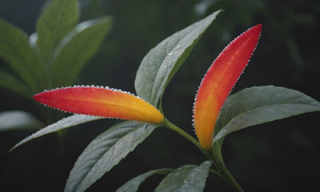 Heliconia reginae,Gran Canaria,Spainの写真素材