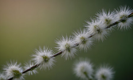 Purple thistle flower in the meadow on a green backgroundの写真素材