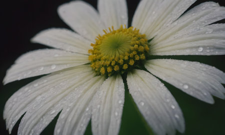 Close up of a pink daisy flower with a blurred background.の写真素材