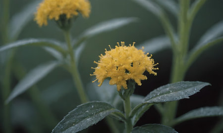 Flowering Goldenrod (Solidago virgaurea)の写真素材