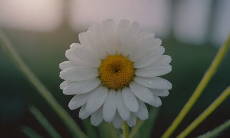 White daisy flower in the garden. Daisies are blooming.の写真素材