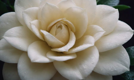 White camellia flower close-up. Natural floral background.の写真素材
