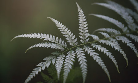 Fern leaves in the forest, close-up. Nature background