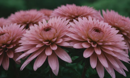 Pink chrysanthemum flowers in the garden - vintage effectの写真素材