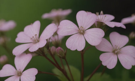pink flowers in the garden, macro photo, soft focus.の写真素材