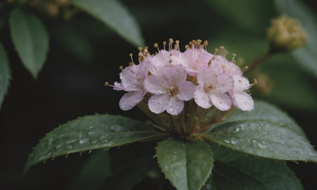 pink flower in the garden,vintage color tone,selective focusの写真素材