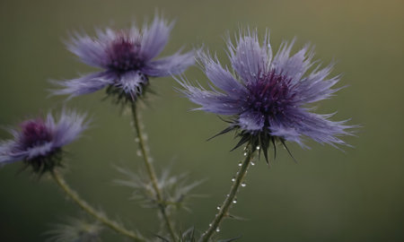 Close up of purple cornflower (Centaurea cyanus)の写真素材