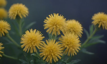 yellow flower in the garden, soft focus and shallow DOFの写真素材