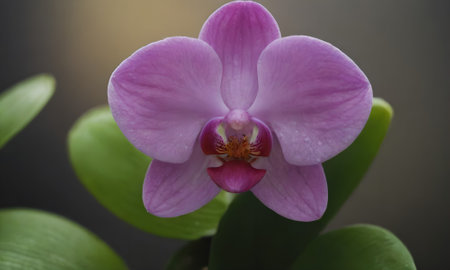 Purple orchid flower, Phalaenopsis, close upの写真素材