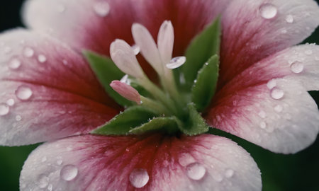 Yellow flower with raindrops on the petals.の写真素材