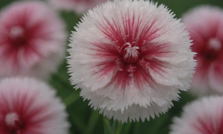 Dianthus chinensis, Chinese dianthus flower in the gardenの写真素材